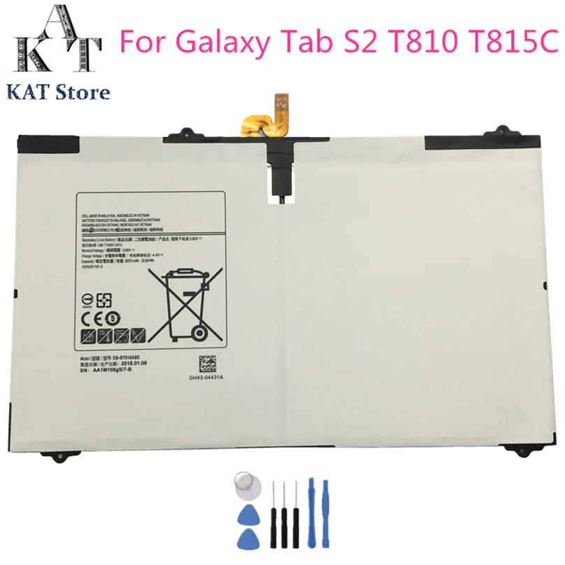Аккумулятор KAT 5870 мАч для планшета Samsung Galaxy Tab S2 8. 0 T815C SM T810 T813 T815 T817 T819 батареи