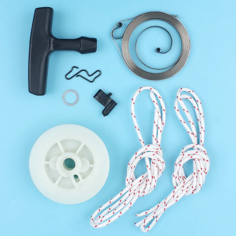 Recoil Starter Pully Spring Ropes Handle Grip Pawl Kit For STIHL MS210