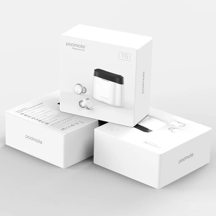 Padmate T5 беспроводные Bluetooth наушники IPX6 водонепроницаемые стерео звуковые с