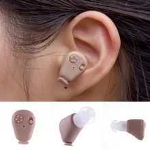 Portable Listening Mini Digital Rechargeable Hearing Aid Ear Sound Amplifier In the Ear Tone Volume Adjustable Ear Care With Box