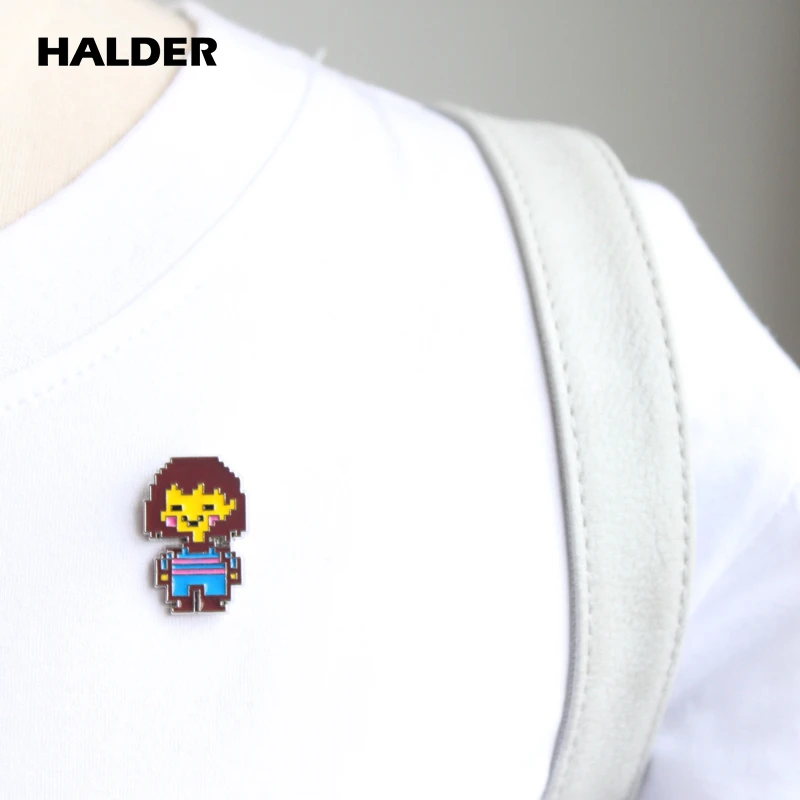 BR0011 HALDER Undertale Chara Мультяшные модные ювелирные изделия Frisk Flowey Toriel Sans броши на булавке Нагрудный значок аксессуары для одежды подарок