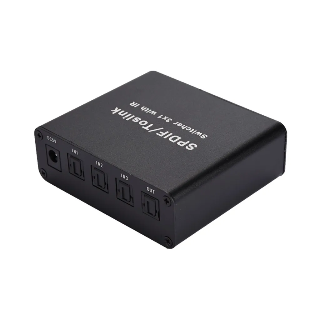 

Full HD Digital Optical Audio Switch SPDIF/TOSLINK Optical Audio 3x1 Switcher Splitter Extender with IR Remote Controller