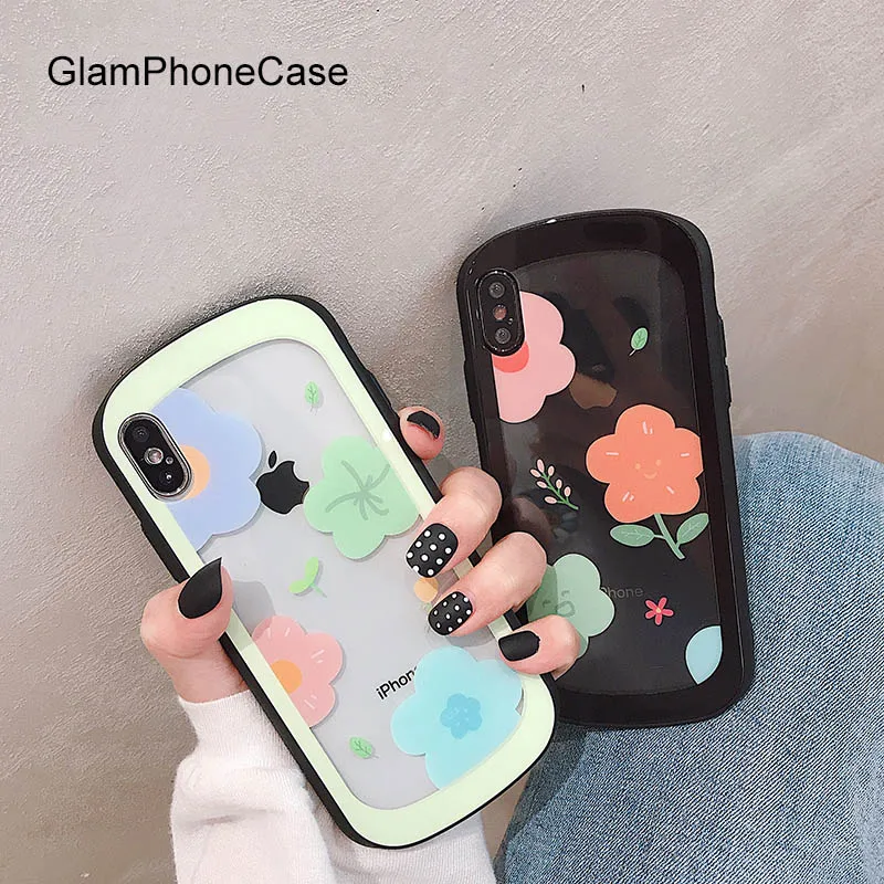 GlamPhoneCase Простой Цветочный чехол для телефона iPhone X XS Max XR Жесткий Чехол 7 8 6 6s Plus |