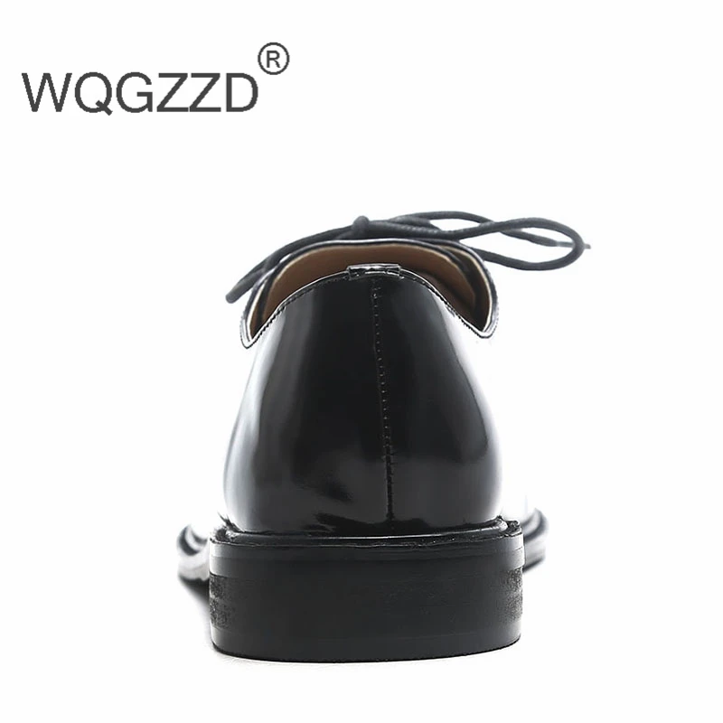 À Femmes Zapatos Lacets Oxford Femme De Véritable Pour 2018 Chaussures Luxe Cuir Plates Mujer En OvqafEBw