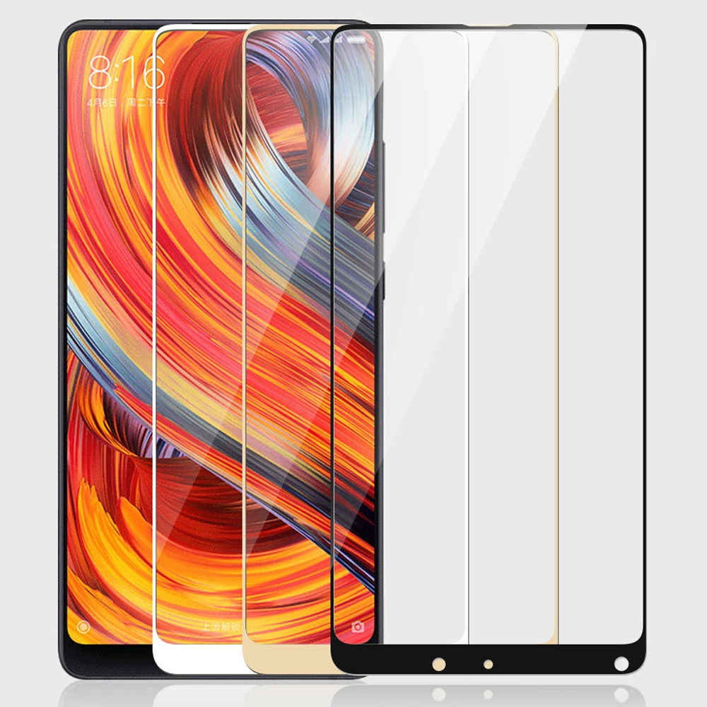 Закаленное стекло 9H 3D для Xiaomi Mi Mix 2 полноразмерная Взрывозащищенная защитная