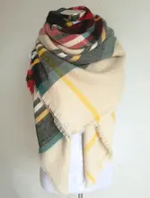 za Winter 2017 Tartan Scarf Plaid Scarf New Designer Unisex Acrylic Basic Shawls Women s Scarves