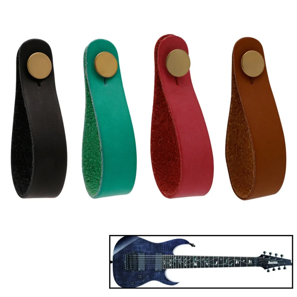 1PC Guitar Straps Faux Leather Strap Hook Button For Acoustic / Folk