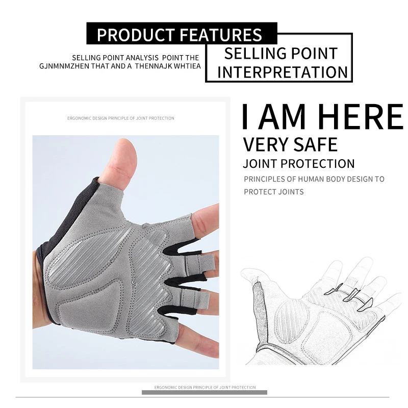 Велосипедные перчатки Half Finger Gant велосипедные Guantes MTB противоударные