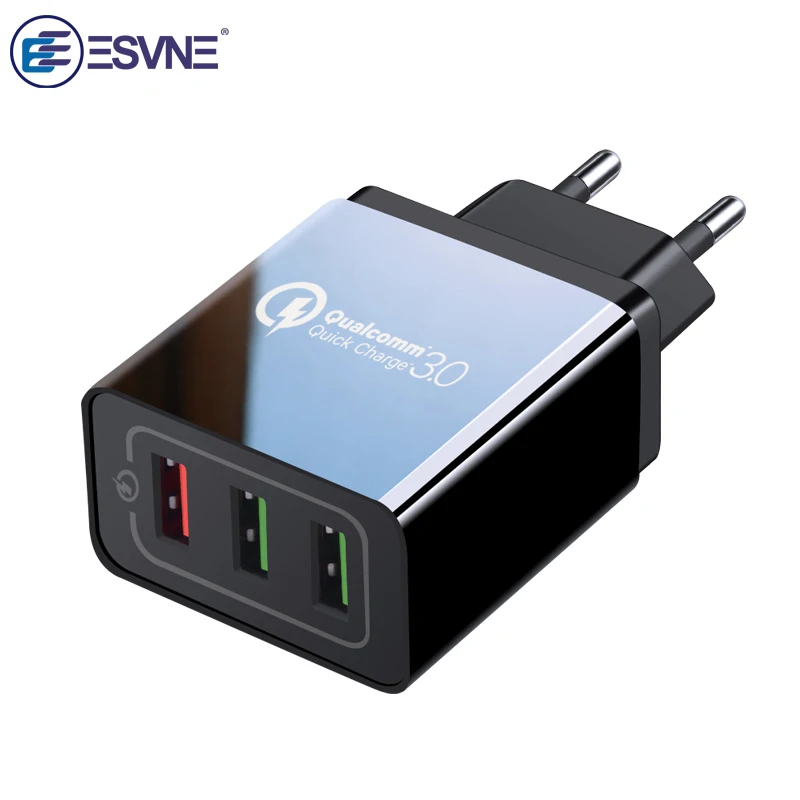 ESVNE 3 порта Usb зарядное устройство Быстрая зарядка 3.0 для iPhone X 8 7 6