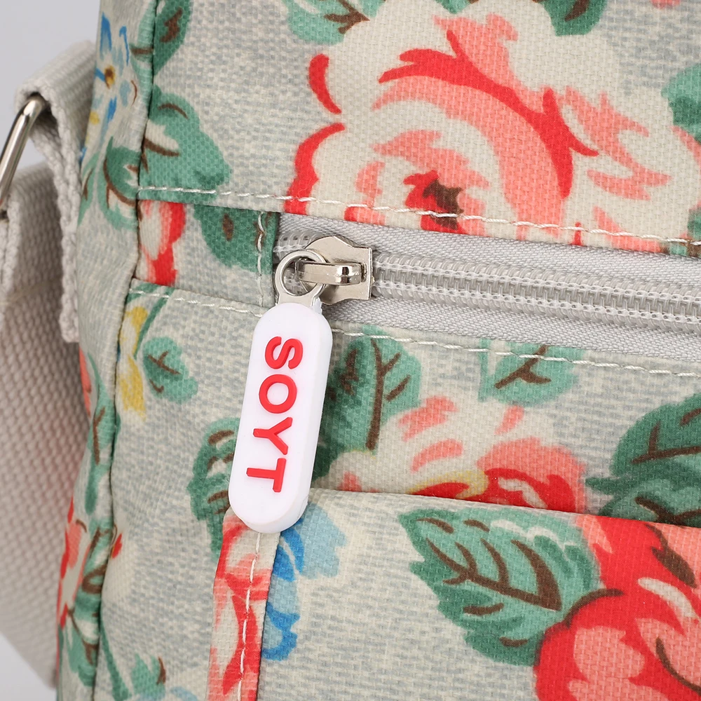 SOYT Women's Retro Floral Print Nylon Shoulder Bag Handbag Messenger Crossbody image 4