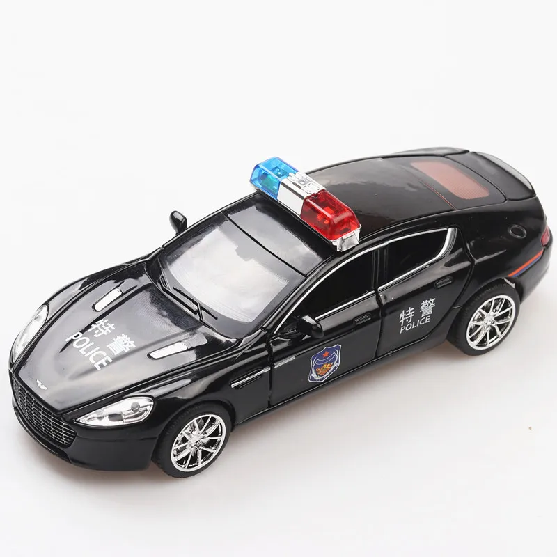 XIER Toy Vehicles Police Cars 5.9 inch Metal Alloy Pull Back Car Toys with Sound&Light for Kids Gift 1 32 Movie Prototype Die Cast Car Model 