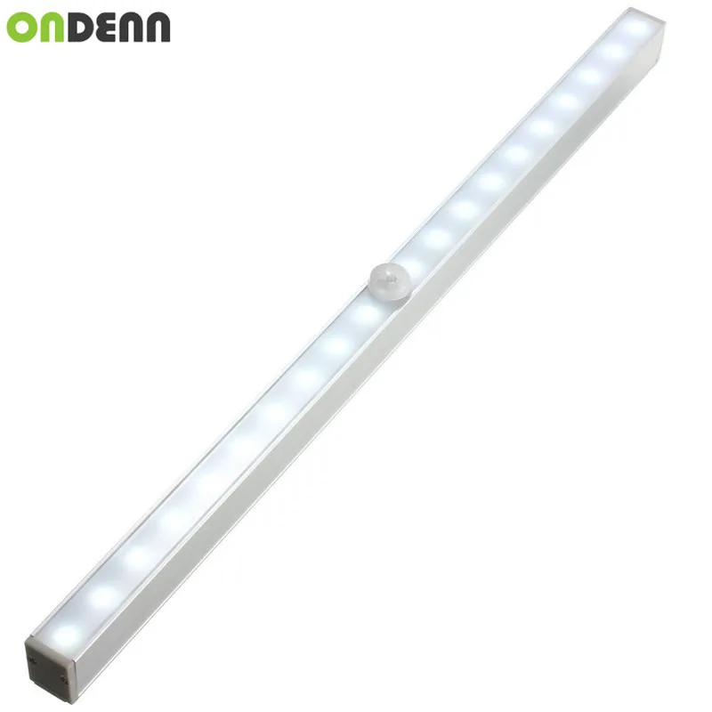 

20LED Automatic Night Light Wireless Motion Sensor Cupboard Light Battery Operated LED Strip Light White Free Shipping