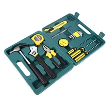 New 15 pcs/set Repair Mixed Tools Set Kit with Screwdriver Hammer Pliers Measuring Tape Repairing Maintance Tools Kit