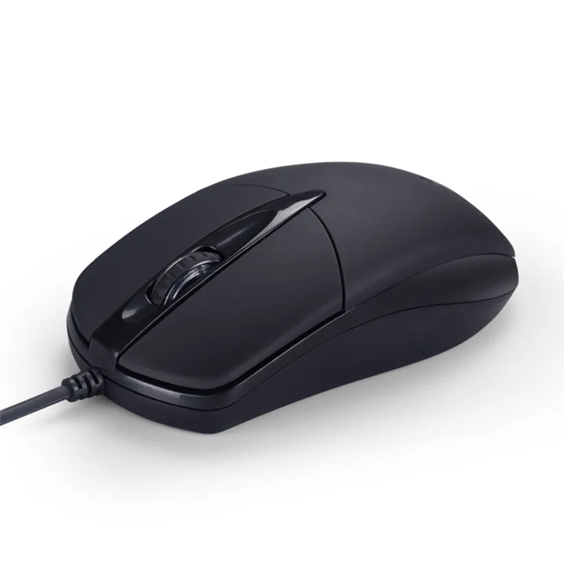 

Silent 3 Button 1200 DPI USB Wired Optical Gaming Mice Black Mouse For PC Laptop 80601 Drop Shipping