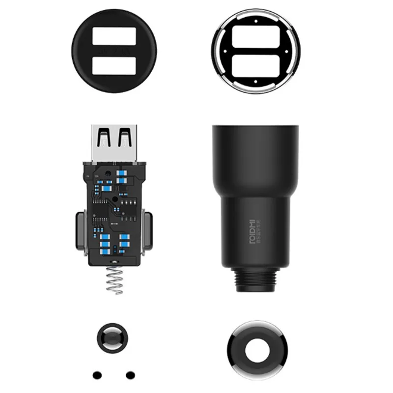 Xiaomi ROIDMI 3S Bluetooth 5 в 3.4A автомобильное зарядное устройство музыкальный плеер FM умное