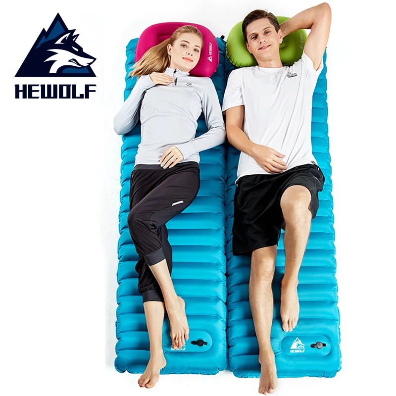 

Hewolf Outdoor Inflatable Cushion Bag Fast Filling Moistureproof Sleeping Pad Camping Mat Air Mattress