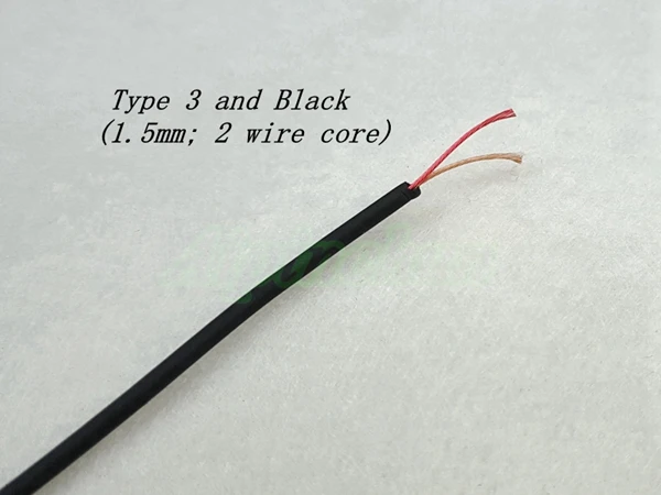Aipinchun 20 метров DIY аудио кабель для наушников Ремонт Замена наушников медный провод TPE шнур - Цвет: Type 3 and Black
