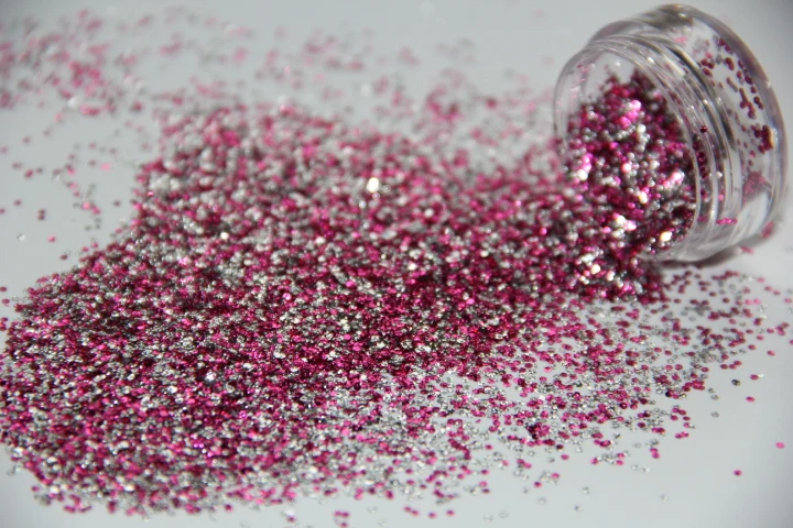 1 мм розовые и серебряные блестки для ногтей Mix