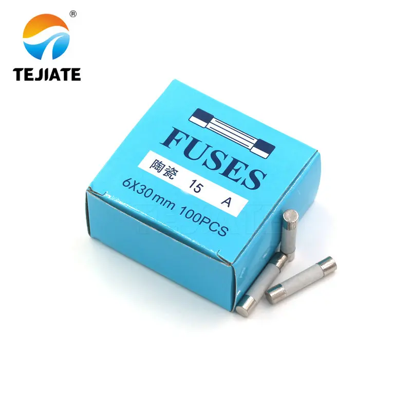 Ceramic Fuse 10pcs 5mm x 20mm 5X20 6x30 T1A-30A 250V for Car Microwave Oven