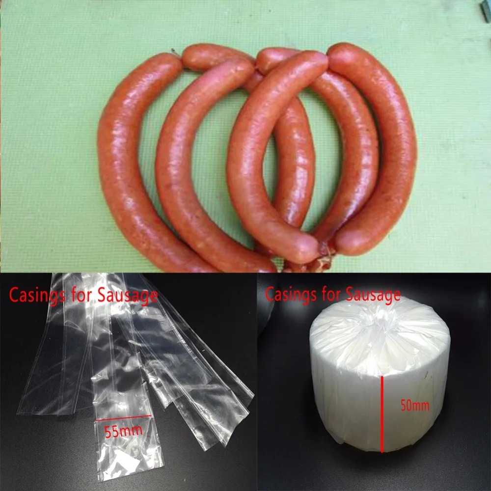9pc Food Grade Casings For Sausage Salami Length50cm Wide50mm Shell