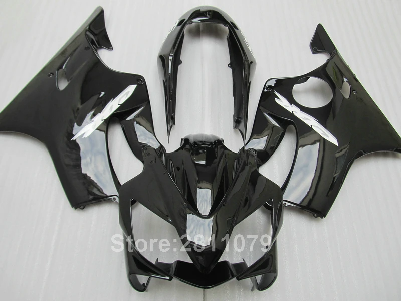 Литьевая форма обтекатель комплект для Honda CBR600 F4I 04 05 06 07 глянцевый черный Набор