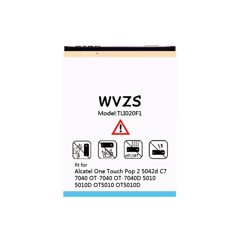 Wvzs 2500 мА/ч литий ионный аккумулятор TLI020F1 для Alcatel One Touch Pop 2 5042d C7 7040 OT 7040D 5010 5010D OT5010