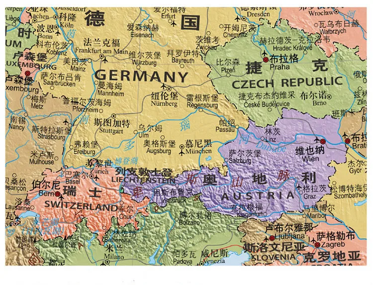 46x34 дюйм(ов) большой Размеры Европа классический стены Географические карты росписи плакат (Бумага в сложенном виде) большой слова