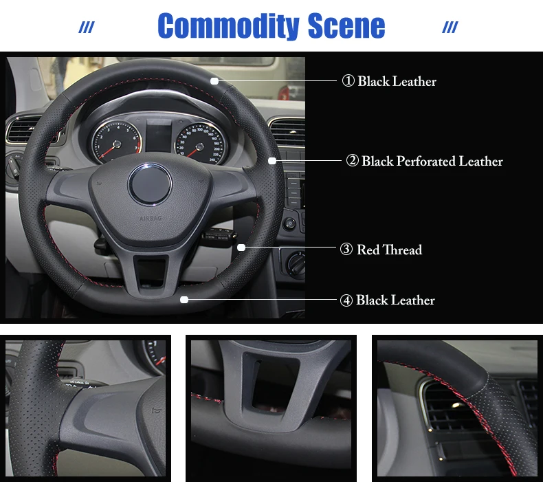 for VW Golf 7 steering wheel covers