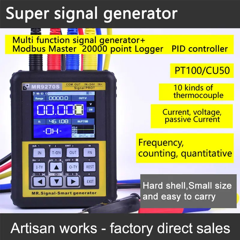 4-20mA генератор сигналов калибровки текущее напряжение PT100 термопары Давление передатчик Logger PID частота MR9270S