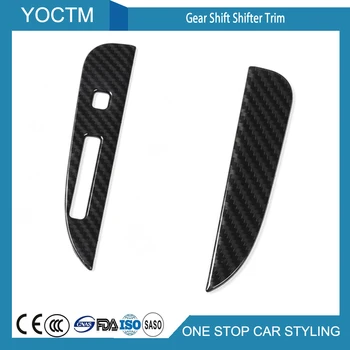 

Gear Shift Decoration Cover Trim For Ford Mustang 2015 2016 2017 Car Interior Accessories Carbon fiber Look ABS 2PCS Car Styling