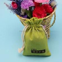 100 шт./лот CBRL джута/Лен/Льна Drawstring сумки и мешок для украшения/гайки/мозоли, различные цвета, размер подгонять