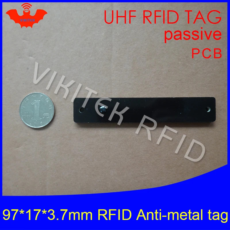 UHF RFID металлическая бирка 915 МГц 868 Alien higgs3 EPCC1G2 6C 97*17*3,7 мм Тонкий полка для товаров PCB Смарт карты пассивные RFID метки