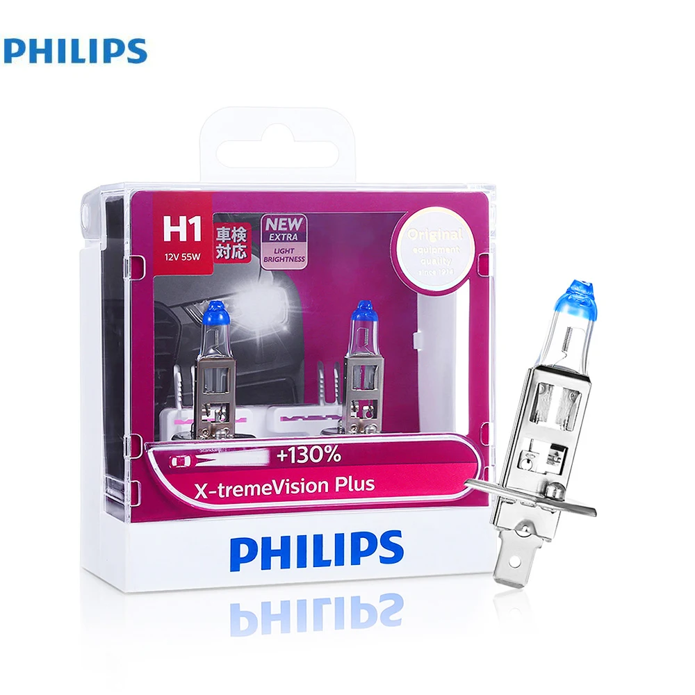 Philips 2PCS 110W H1 Car Headlight Bulbs Auto Led Headlamp 2200lm 3700k