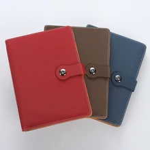 Офисный бизнес кожаный спиральный блокнот, тонкий твердый переплет офисный записной блокнот, канцелярские принадлежности A5