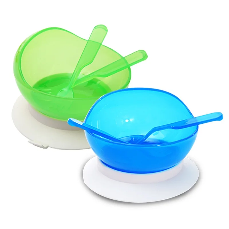 Lovely Baby Tableware 1Set Baby Learning Dishes Food Bowl Spoon Baby