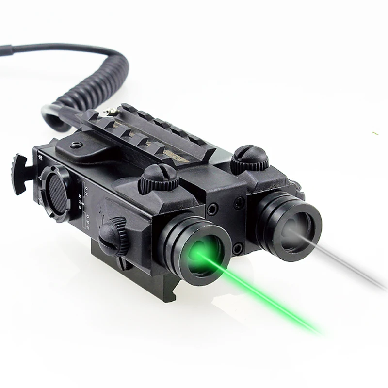 

Universal Picatinny Weaver Rail Rifle Dual Beam Laser Sight Green Red Infrared Hunting Laser Gun Sight Laser Shooting