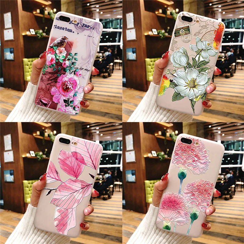 

3D Emboss Relief Flower TPU For Huawei P20 P30 P8 P9 P10 Lite Mini Mate 10 20 Lite 2017 Pro For Huawei Nova 2i 3 3i 3E 4 4E Case
