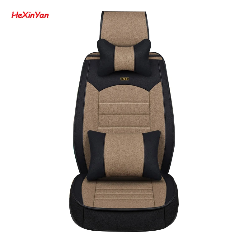 Универсальные льняные чехлы на сиденья HeXinYan для Kia ceed rio sportage sorento picanto spectra optima cerato