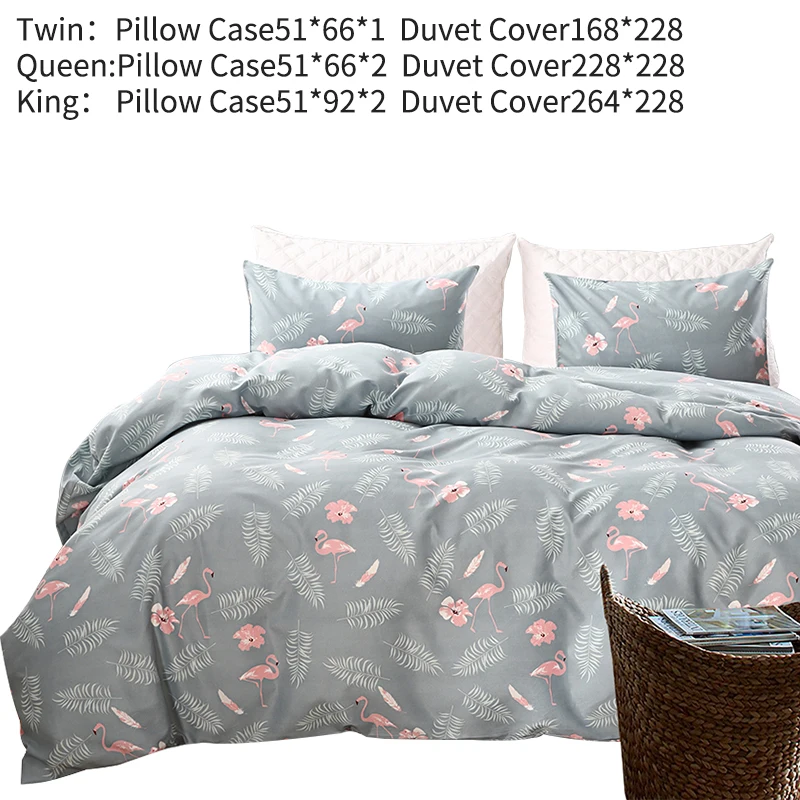 Puredown Duvet Cover Sets European And American Popular Flamingo