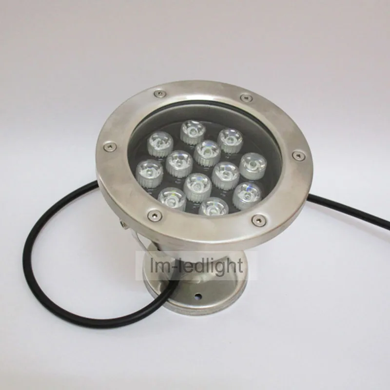 

12W underwater light led 85-265V IP68 waterproof lighting fountains lamp Bridgelux 45mil led swimming pool light free ship 10pcs