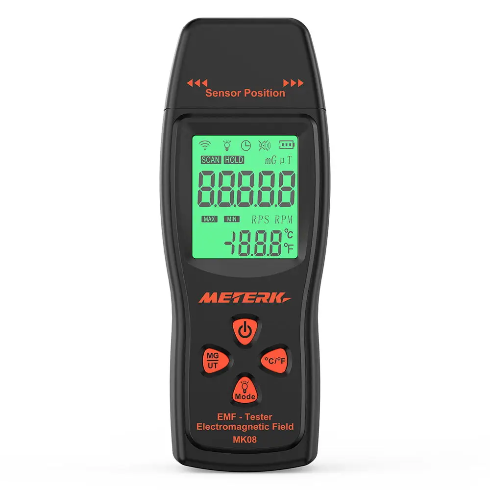 EMF Meter Meterk Strahlung Detektor digitales Strahlenmessgerät Handheld Design 