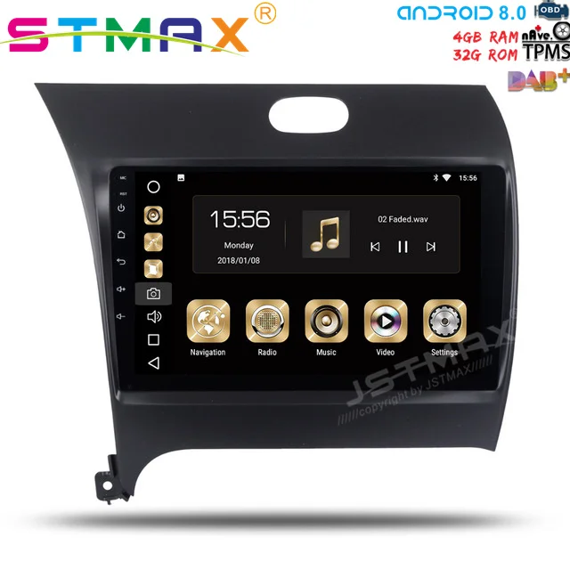 Sale JSTMAX 9" Android 8.0 Car GPS Radio Player for Kia Cerato K3 Forte 2012-2016 with Octa Core 4GB+32GB Auto Stereo Multimedia 2