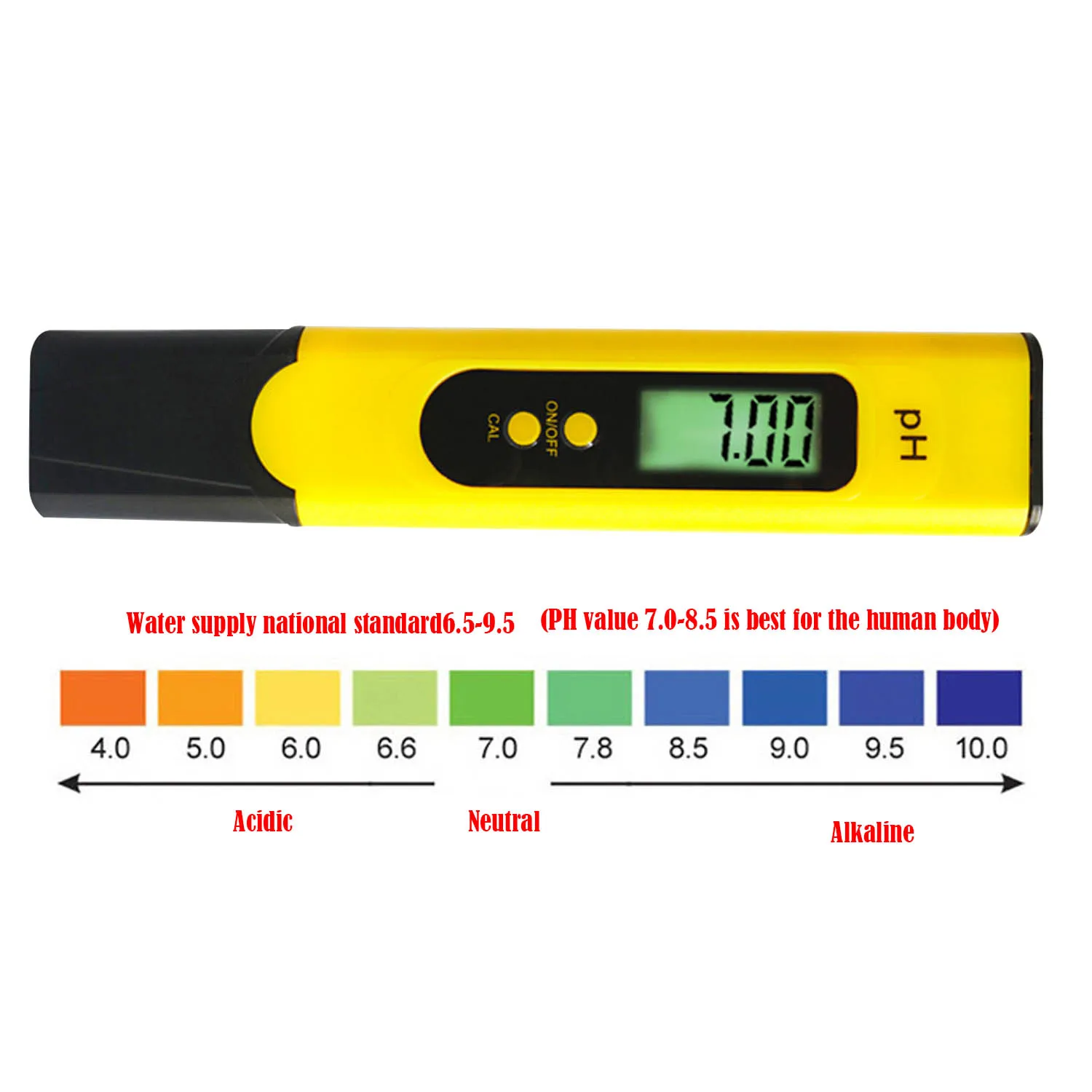 Portable Digital Water PH Test Meter with 0-14 PH Measurement Range for Drinking Water Aquariums Swimming Pool