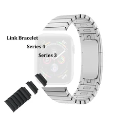 Link bracelet Stainless Steel strap for Apple Watch Band 40mm 44mm 42mm 38mm 4 3 2 1 metal buckle watchband original Wrist belt