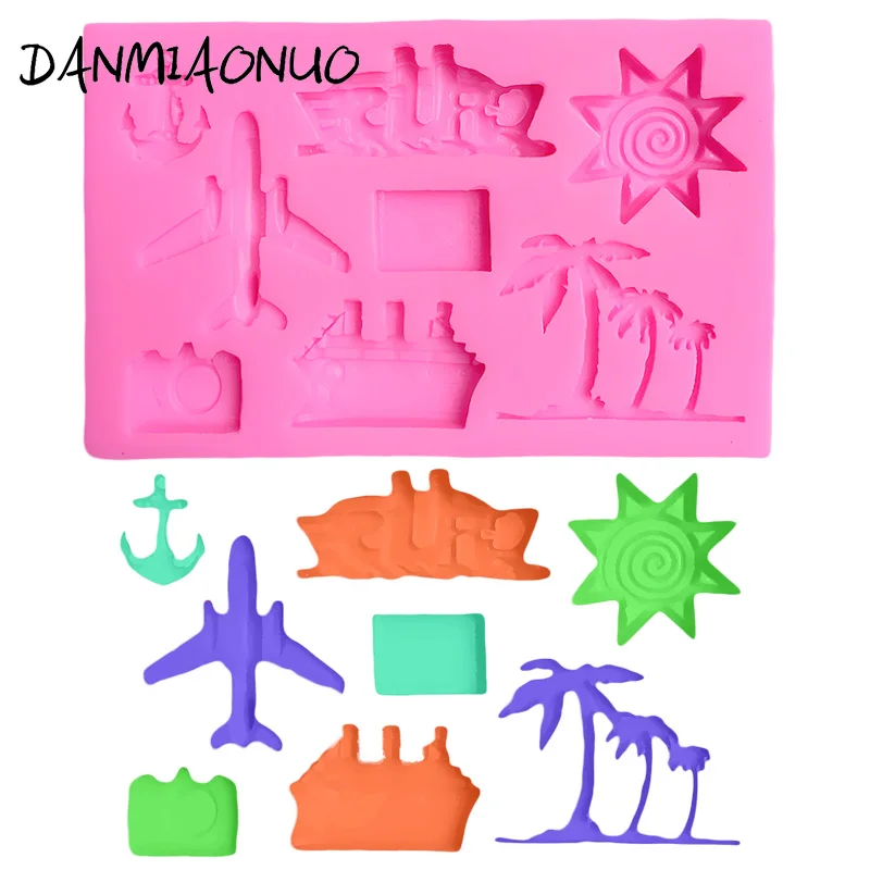 

Aircraft 3d Chocolate Cake Decorating Ship Silicone Fondant Mold Tree Wedding Cake Stand kitchen Silicone Molds For Soap A87569