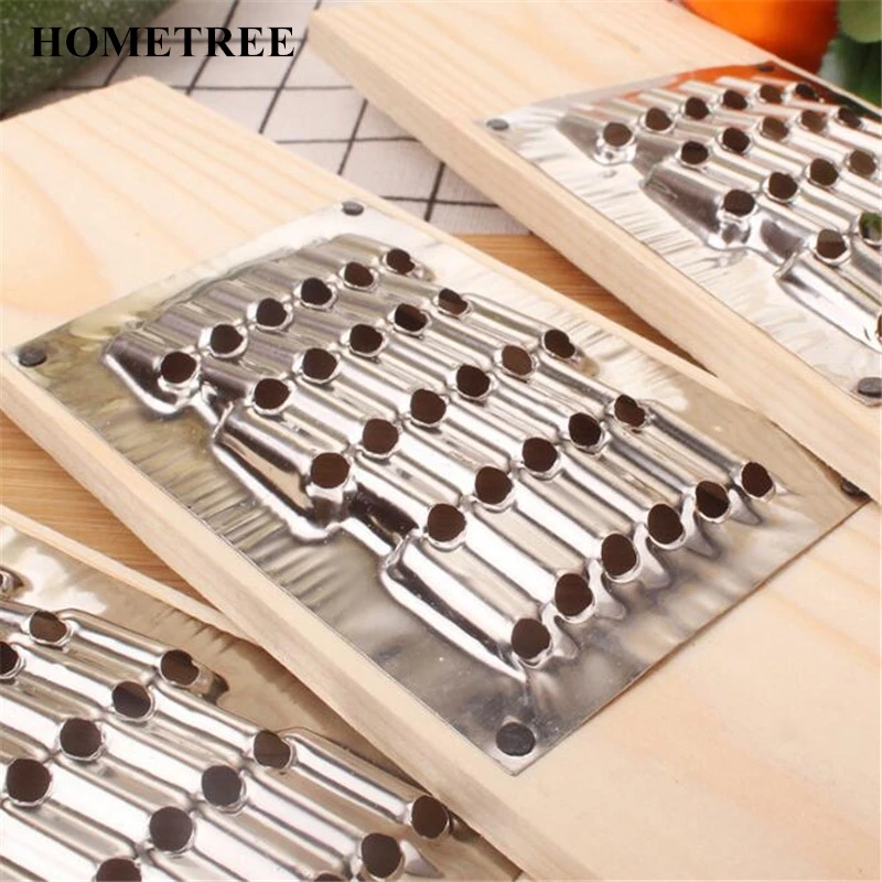 

HOMETREE 1PC Kitchen Vegetables Graters Wooden Stainless Steel Chopper Grater Peeling Slices Cucumber Carrots Kitchen Tools H703