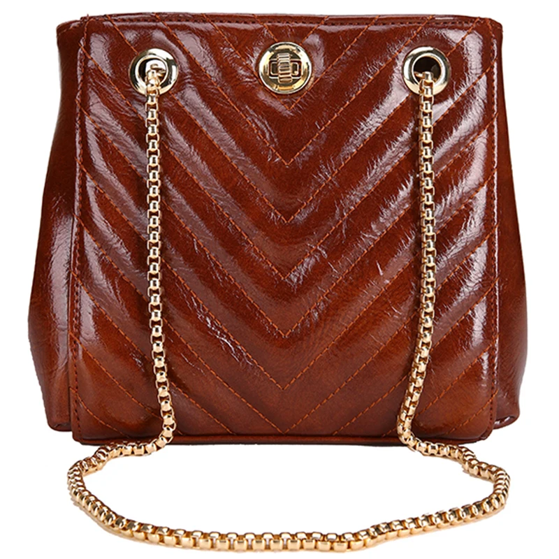 

2018 new wave style fashion casual retro wild chain shoulder slung bucket bag.