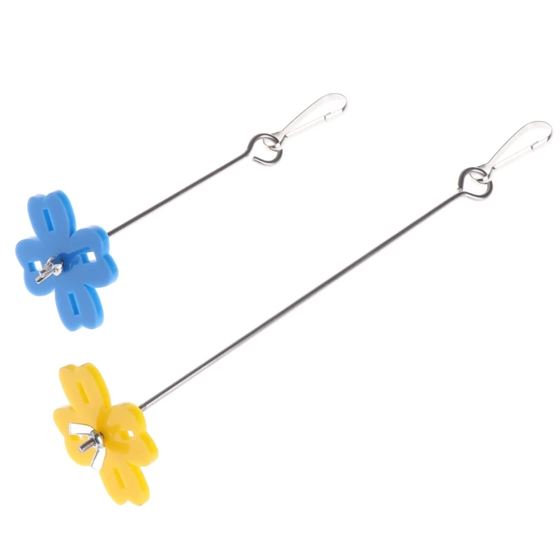 Parrot Fruit Fork Feeding Birds Hang Cage Stainless Steel Parakeet Skewer 2 Size Parakeet Budgie Small Animal Stainless Steel parrot feeder
