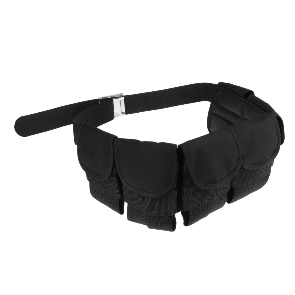 Scuba Diving Weight Belt with 6 Pockets and Buckles Perfect for Spearfishing, Freediving and Other Water Sports 