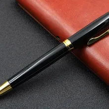 JINHAO черная ручка с золотой отделкой металлическая шариковая ручка